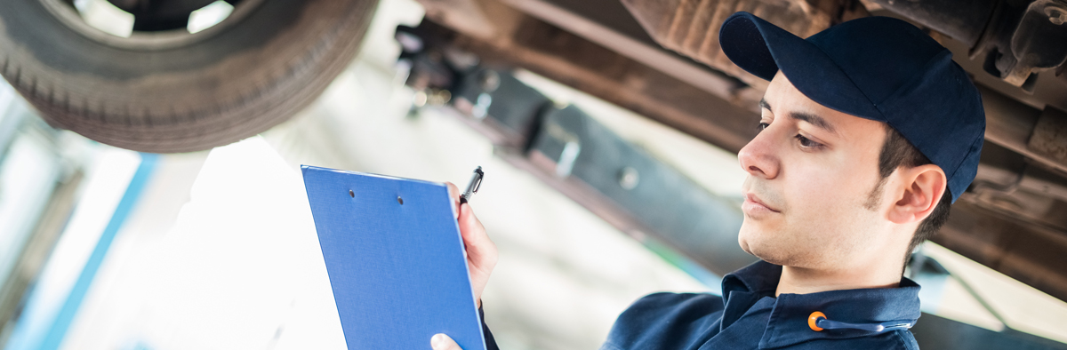 Mechanic checking a vehicle - Car Servicing Sudbury