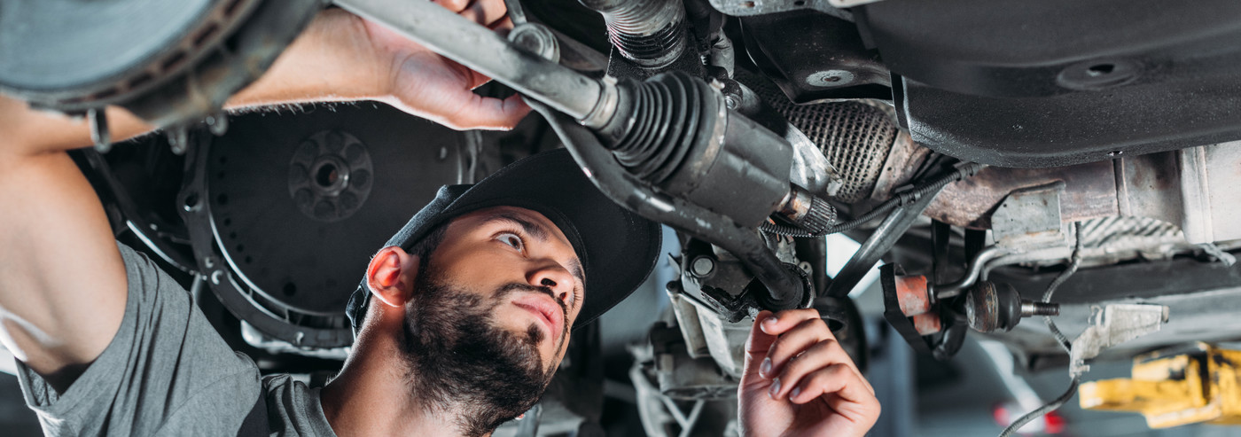 Mechanic doing some car repairs in Sudbury on a vehicle